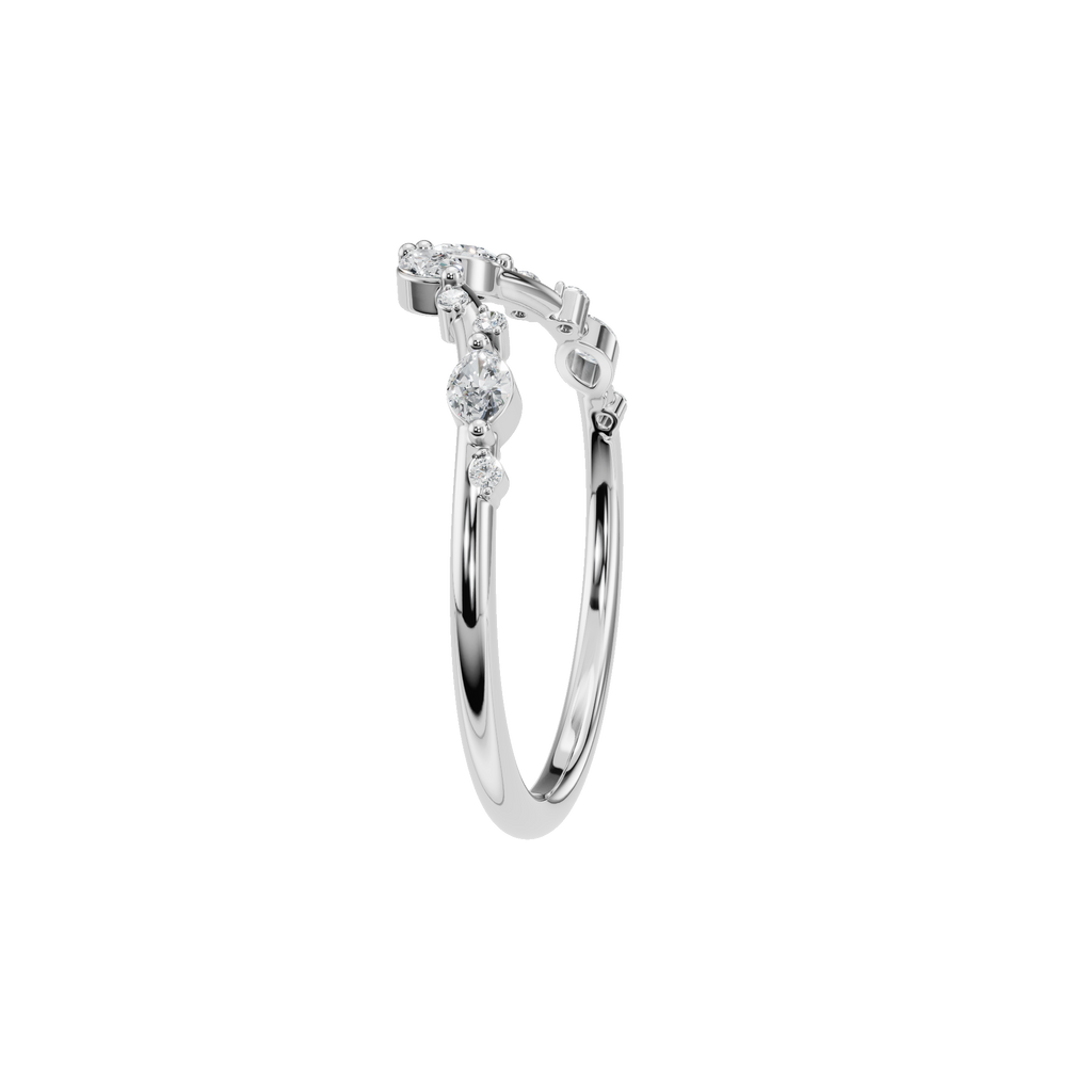 MARQUISE ROUND OPEN WEDDING BAND