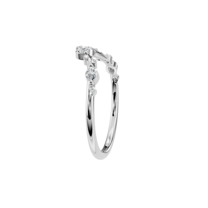 MARQUISE ROUND OPEN WEDDING BAND - M&D Signature Jewels