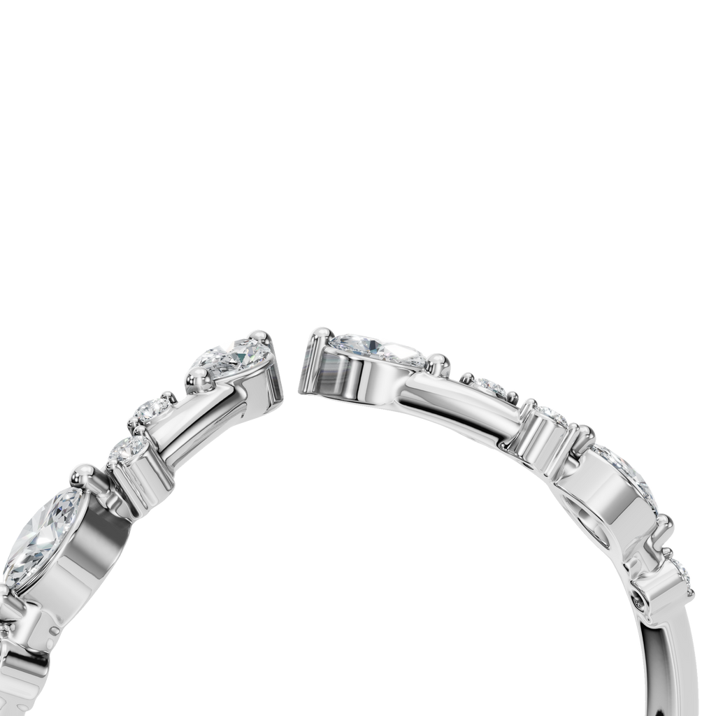 MARQUISE ROUND OPEN WEDDING BAND