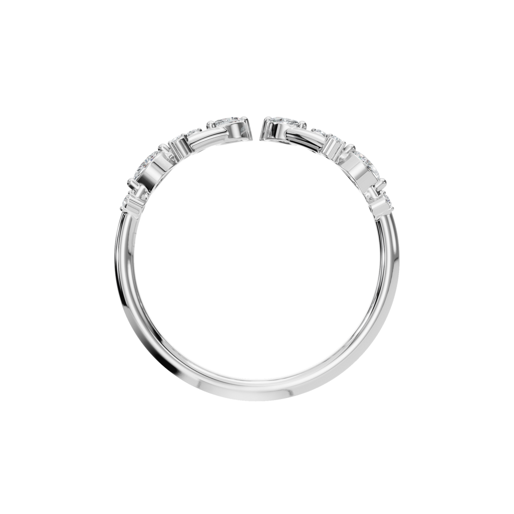 MARQUISE ROUND OPEN WEDDING BAND