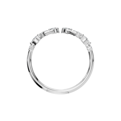 MARQUISE ROUND OPEN WEDDING BAND - M&D Signature Jewels
