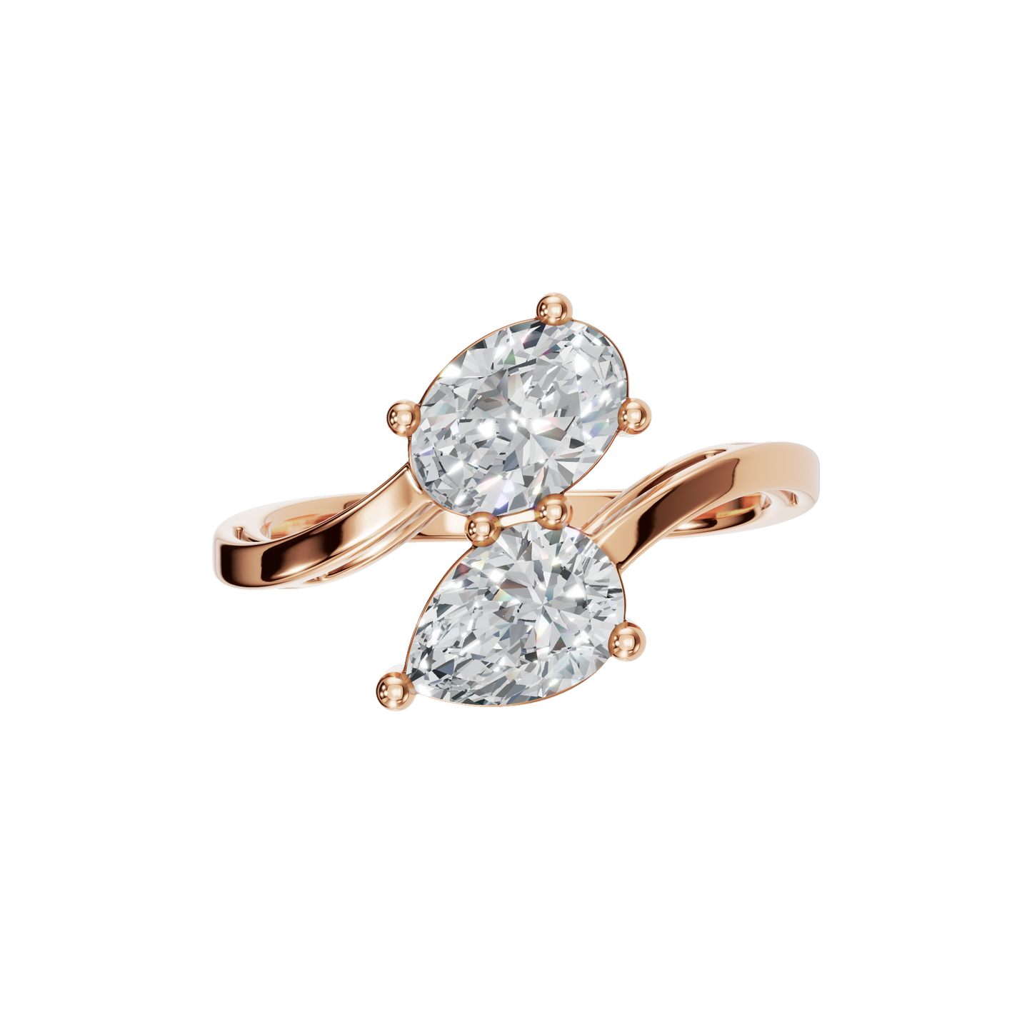 PEAR OVAL WEDDING RING - M&D Signature Jewels