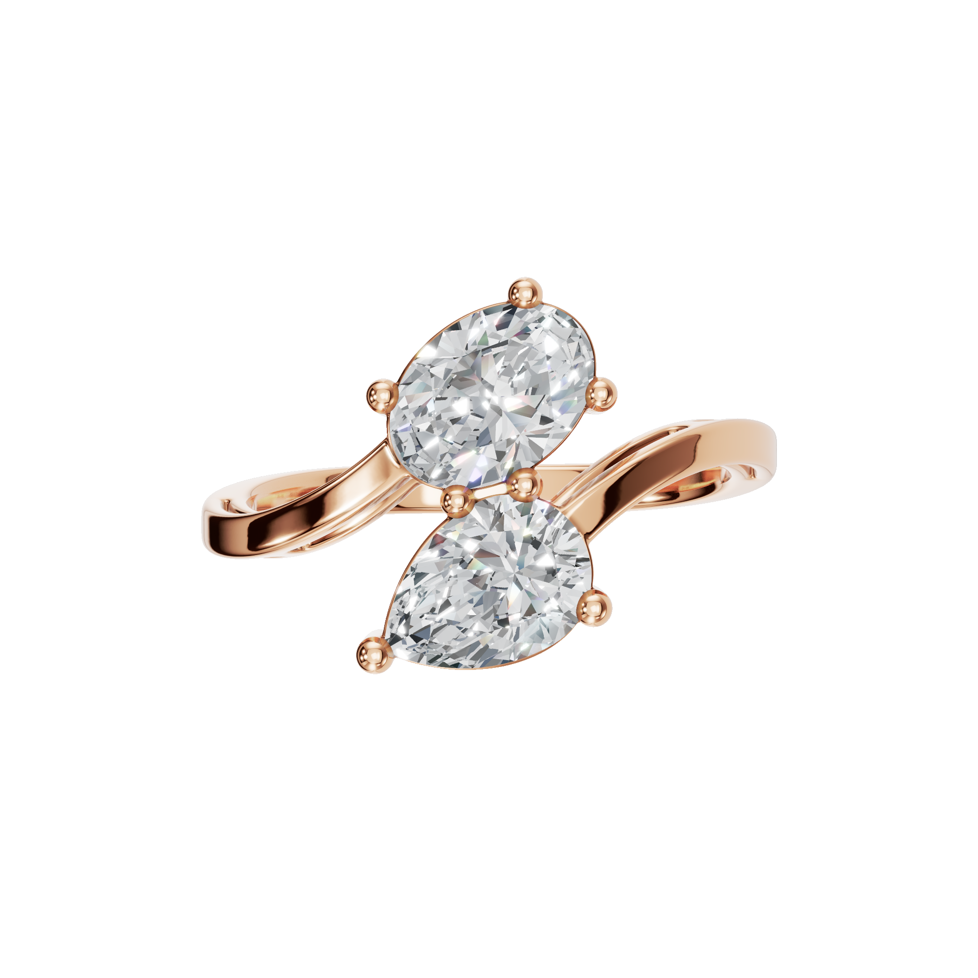 PEAR OVAL WEDDING RING