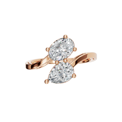 PEAR OVAL WEDDING RING - M&D Signature Jewels