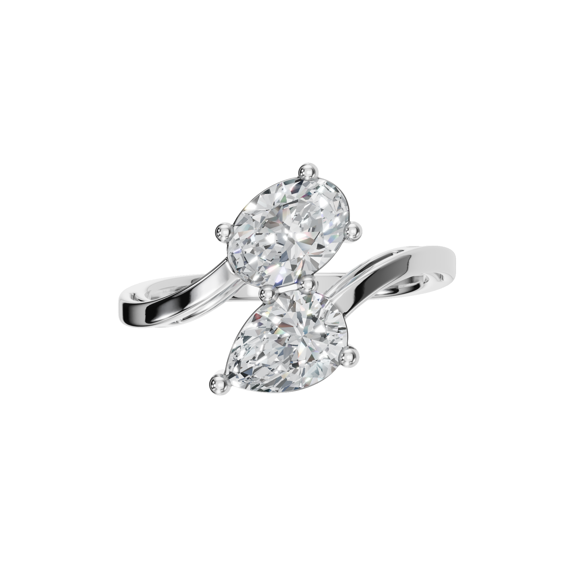 PEAR OVAL WEDDING RING