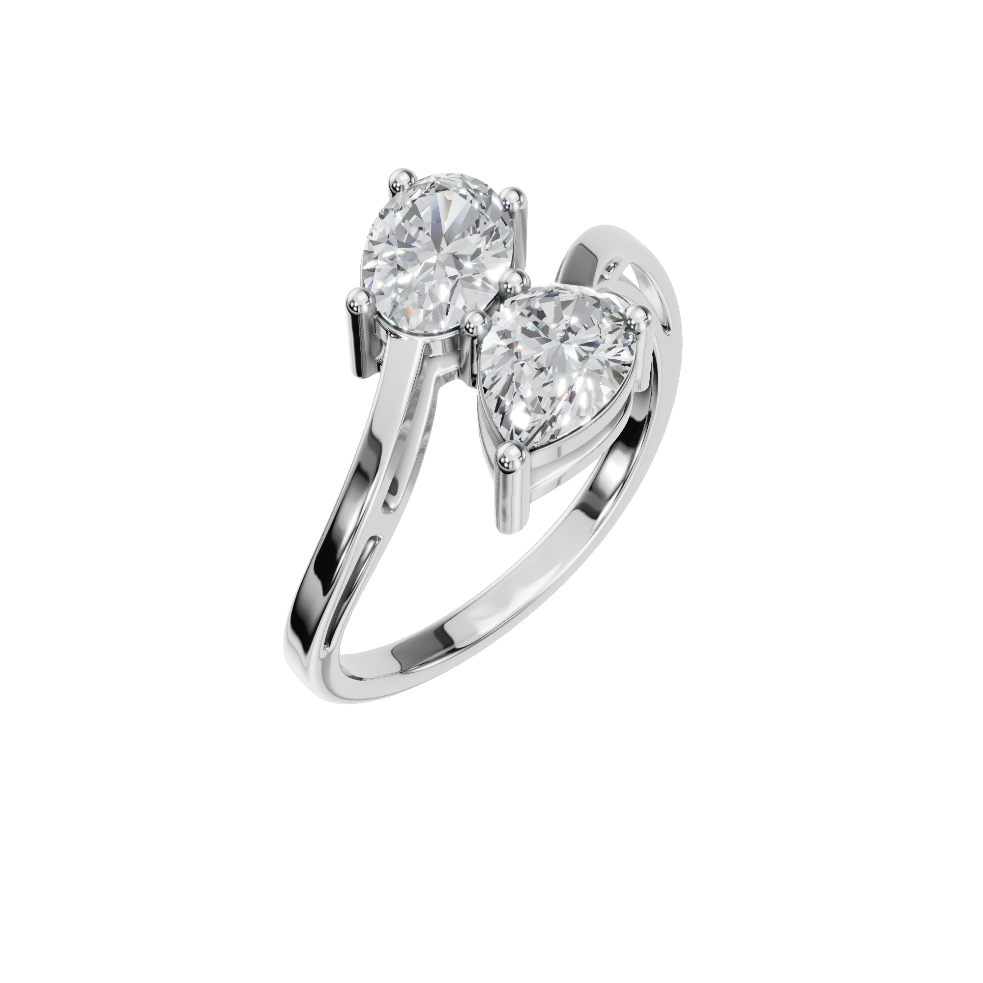 PEAR OVAL WEDDING RING