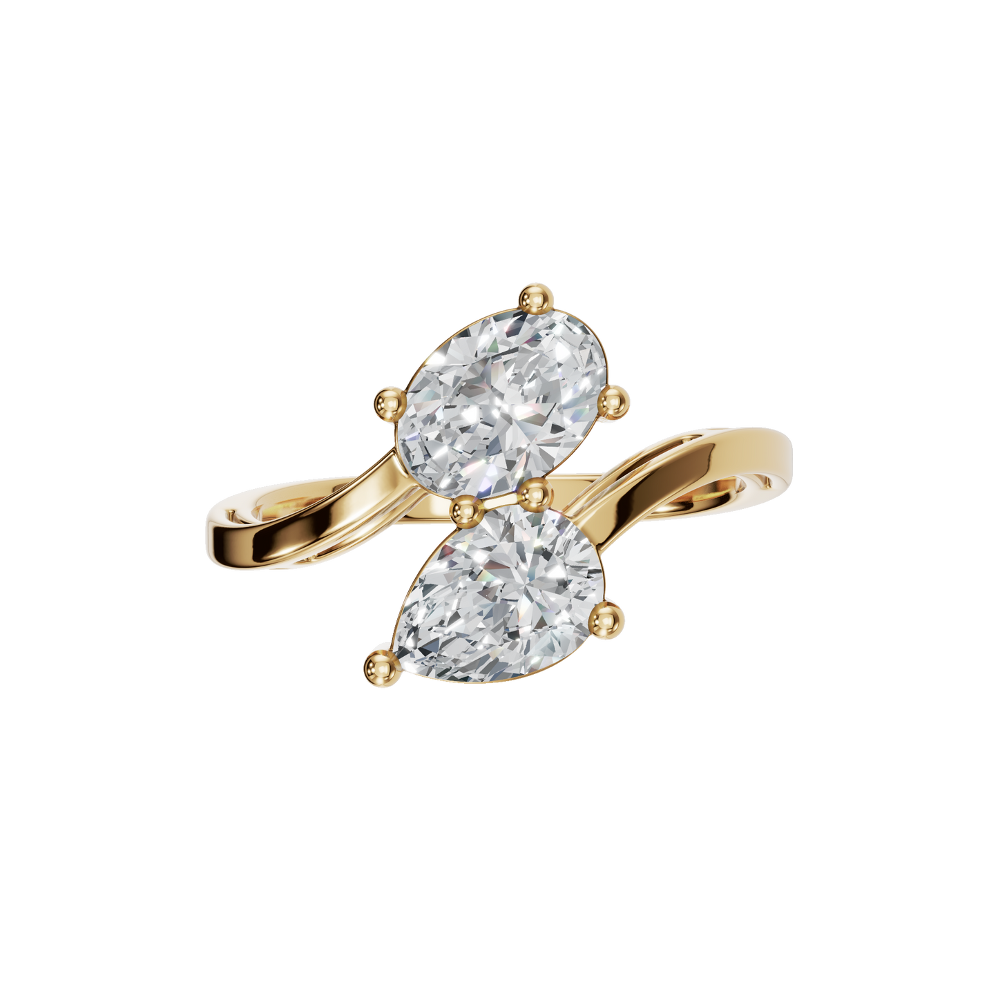 PEAR OVAL WEDDING RING - M&D Signature Jewels