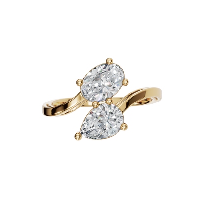 PEAR OVAL WEDDING RING - M&D Signature Jewels