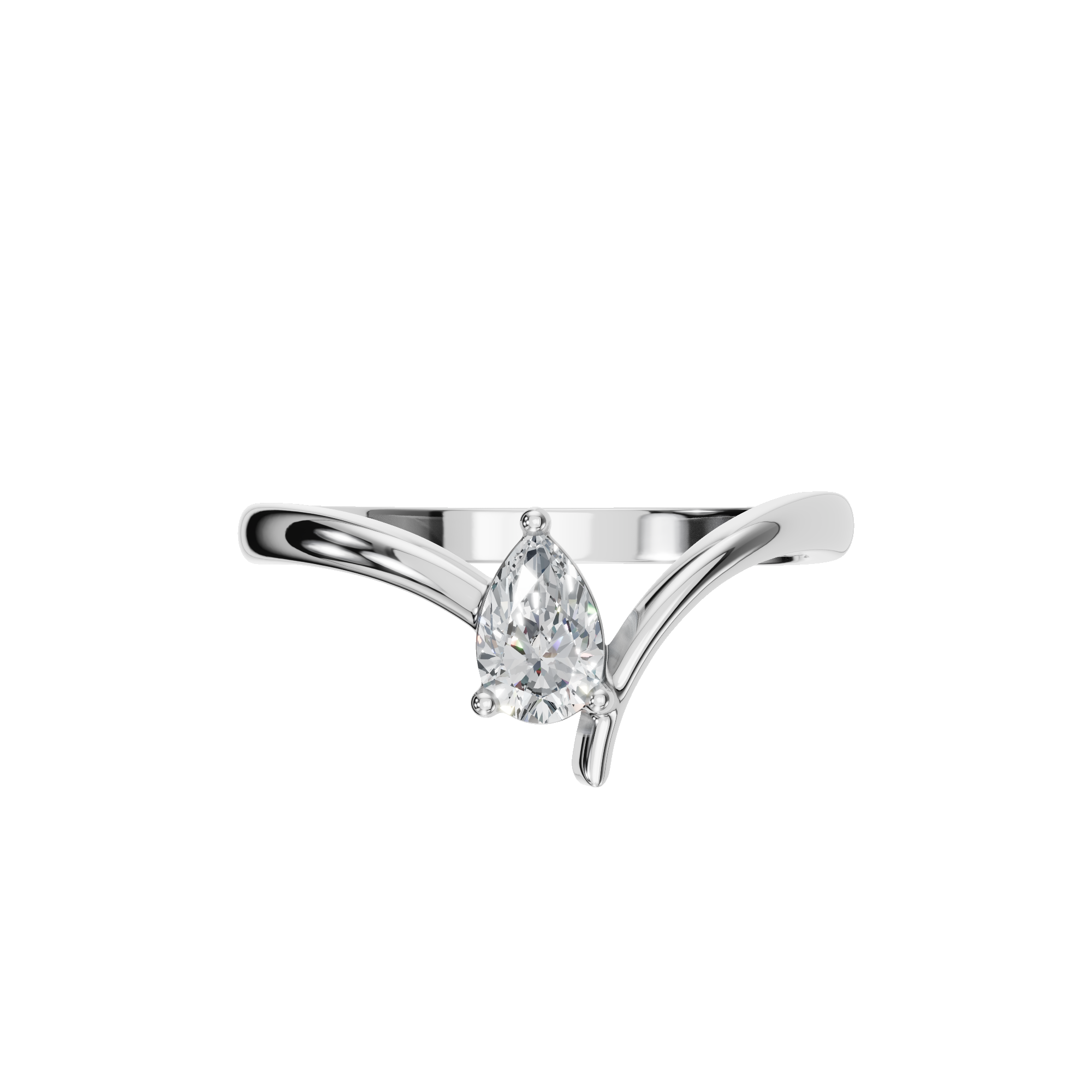 PEAR FANCY SOLITAIRE RING