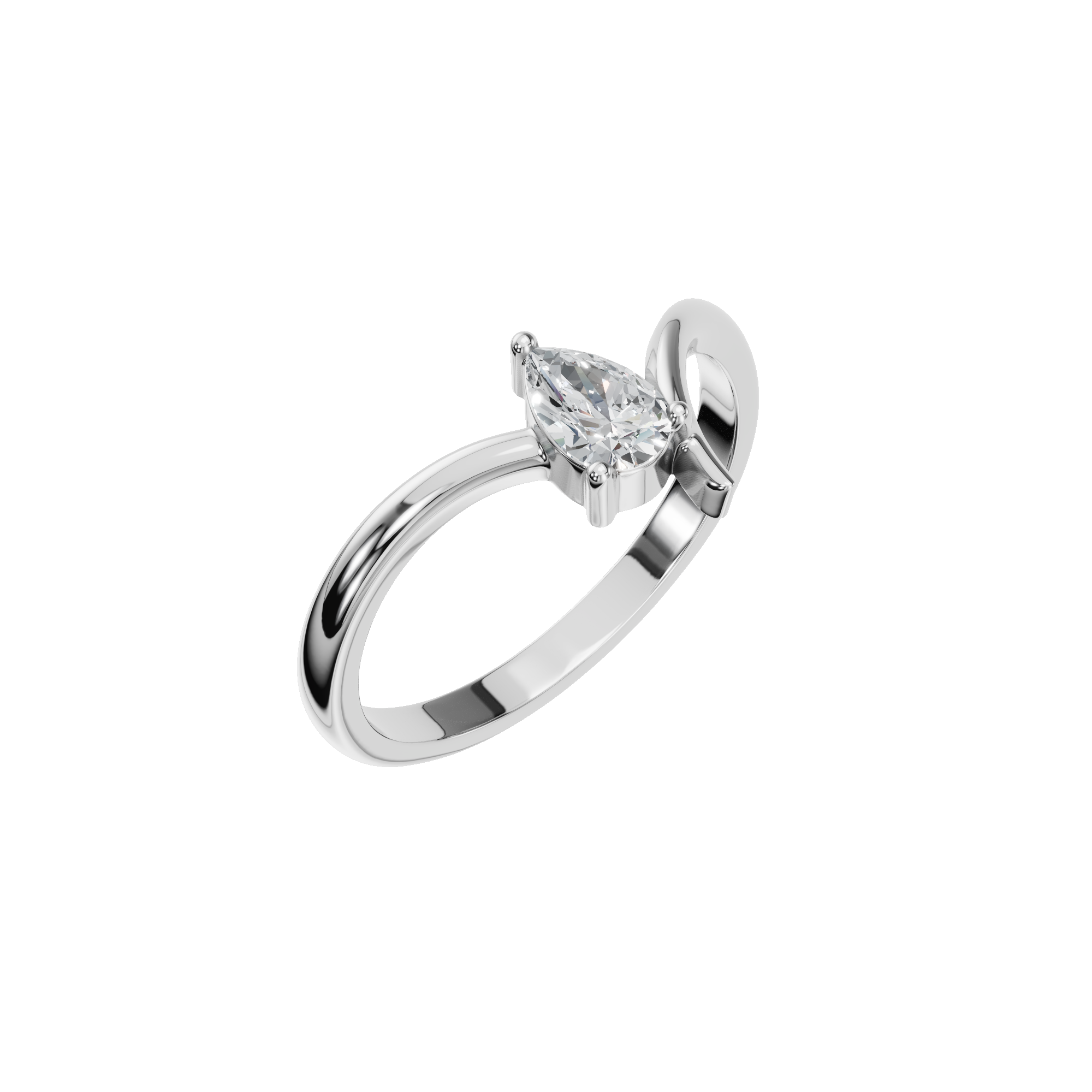 PEAR FANCY SOLITAIRE RING