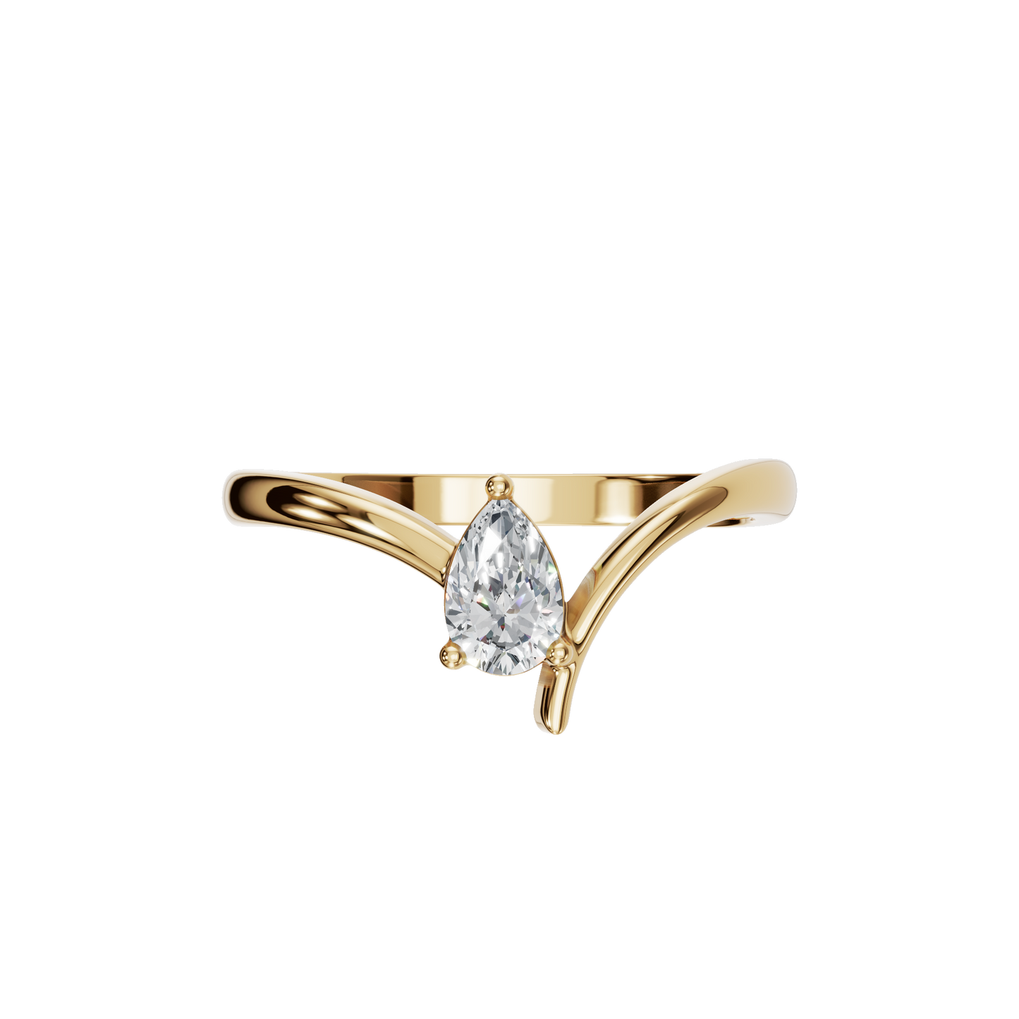 PEAR FANCY SOLITAIRE RING - M&D Signature Jewels