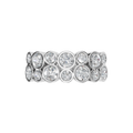 ROUND TWO ROW BEZEL HALF ETERNITY WEDDING RING
