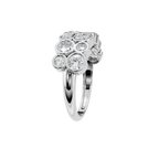 ROUND TWO ROW BEZEL HALF ETERNITY WEDDING RING