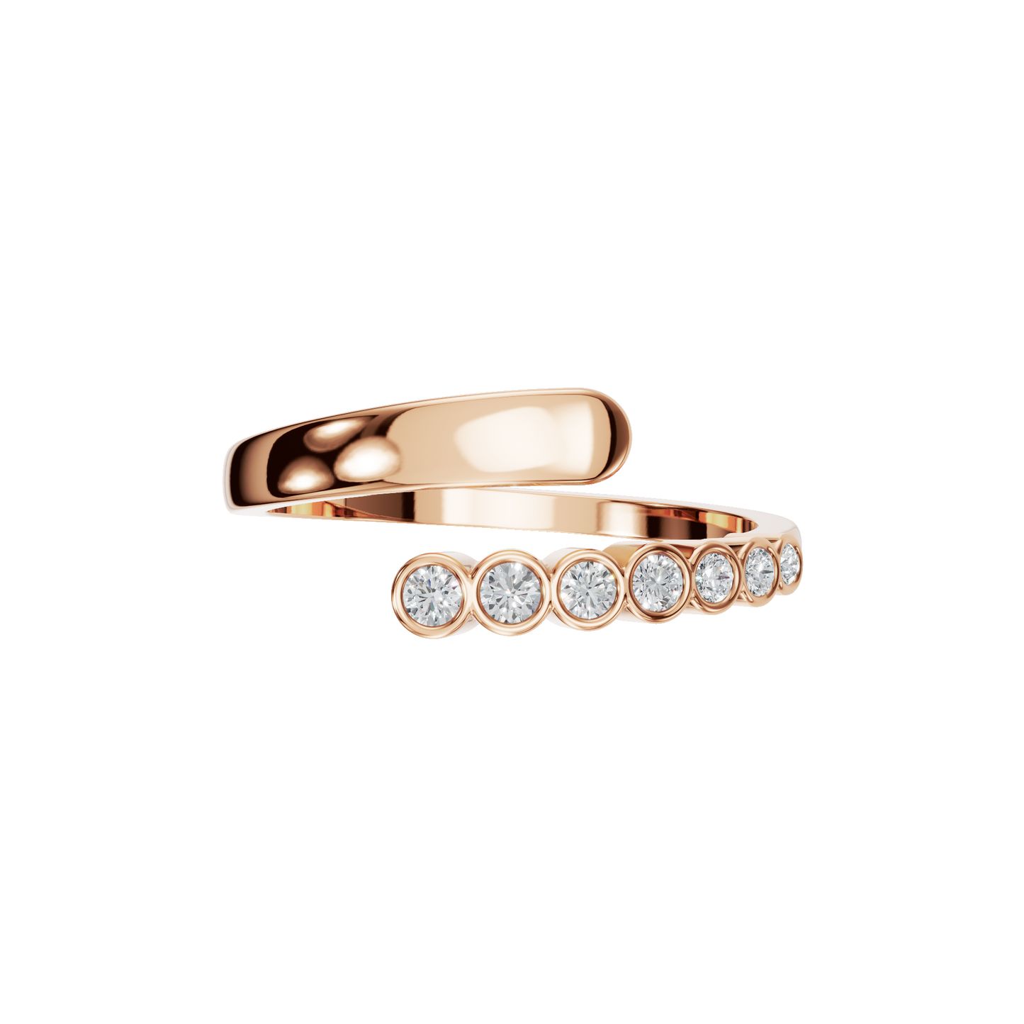 ROUND BEZEL WEDDING BAND - M&D Signature Jewels