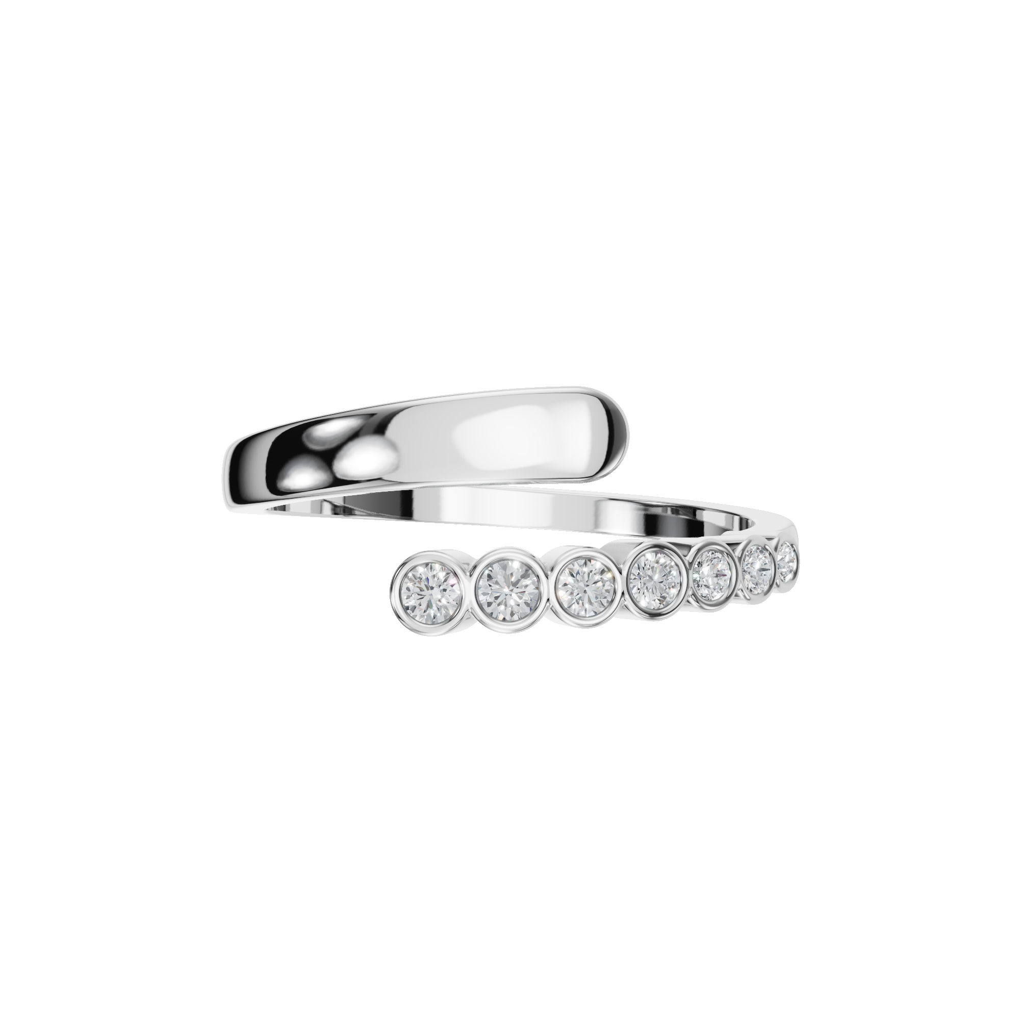 ROUND BEZEL WEDDING BAND