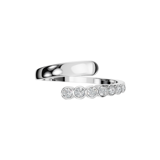 ROUND BEZEL WEDDING BAND