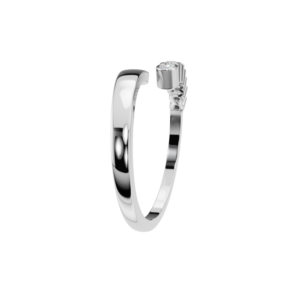 ROUND BEZEL WEDDING BAND