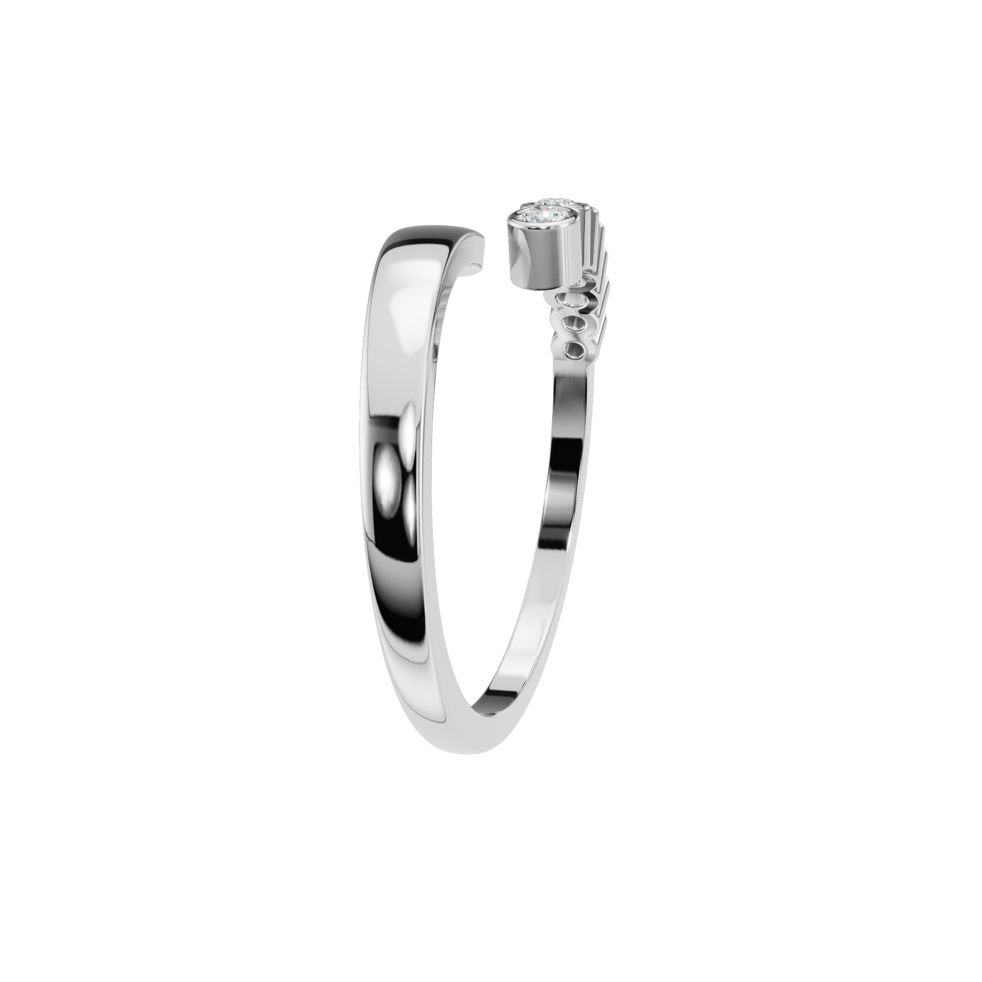 ROUND BEZEL WEDDING BAND