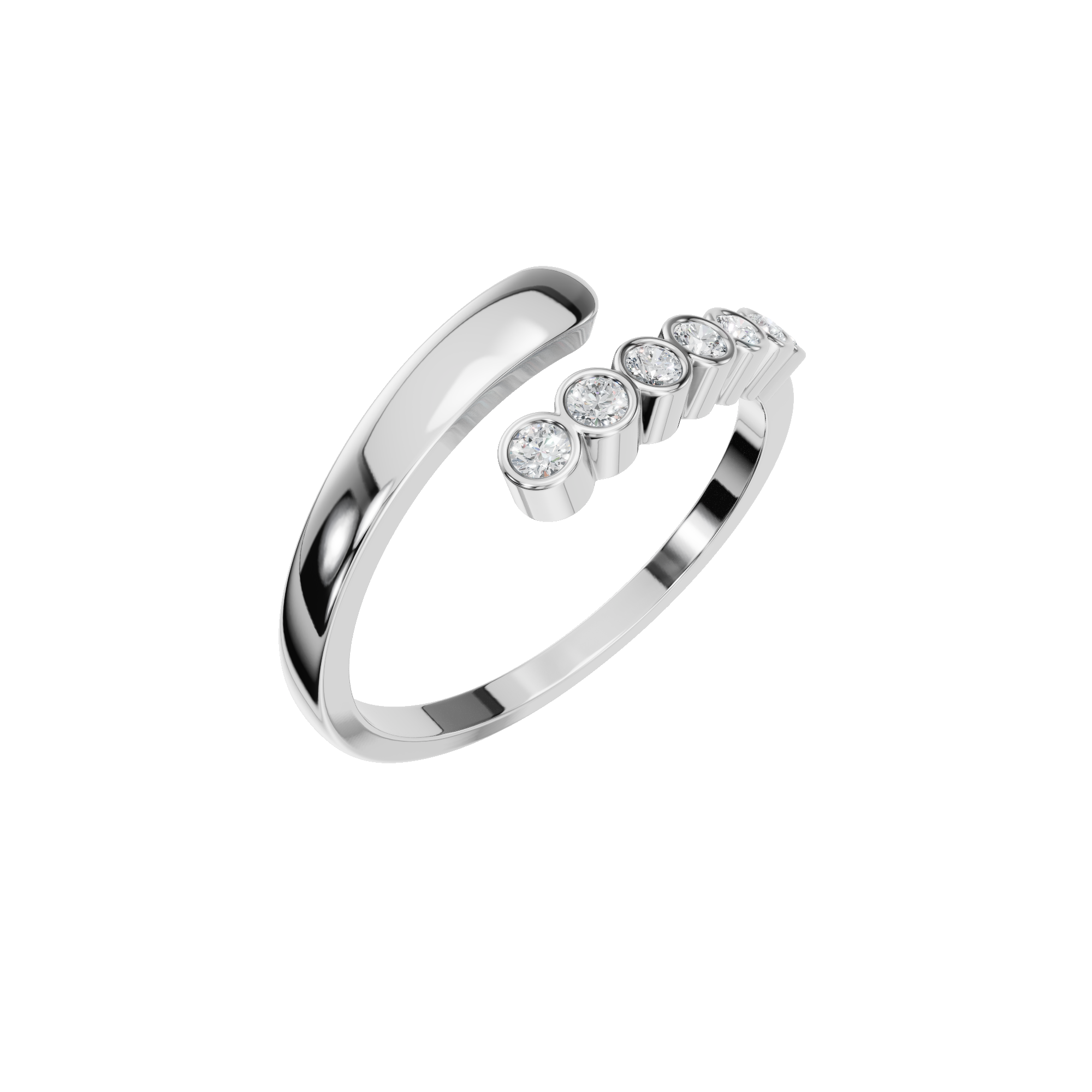 ROUND BEZEL WEDDING BAND