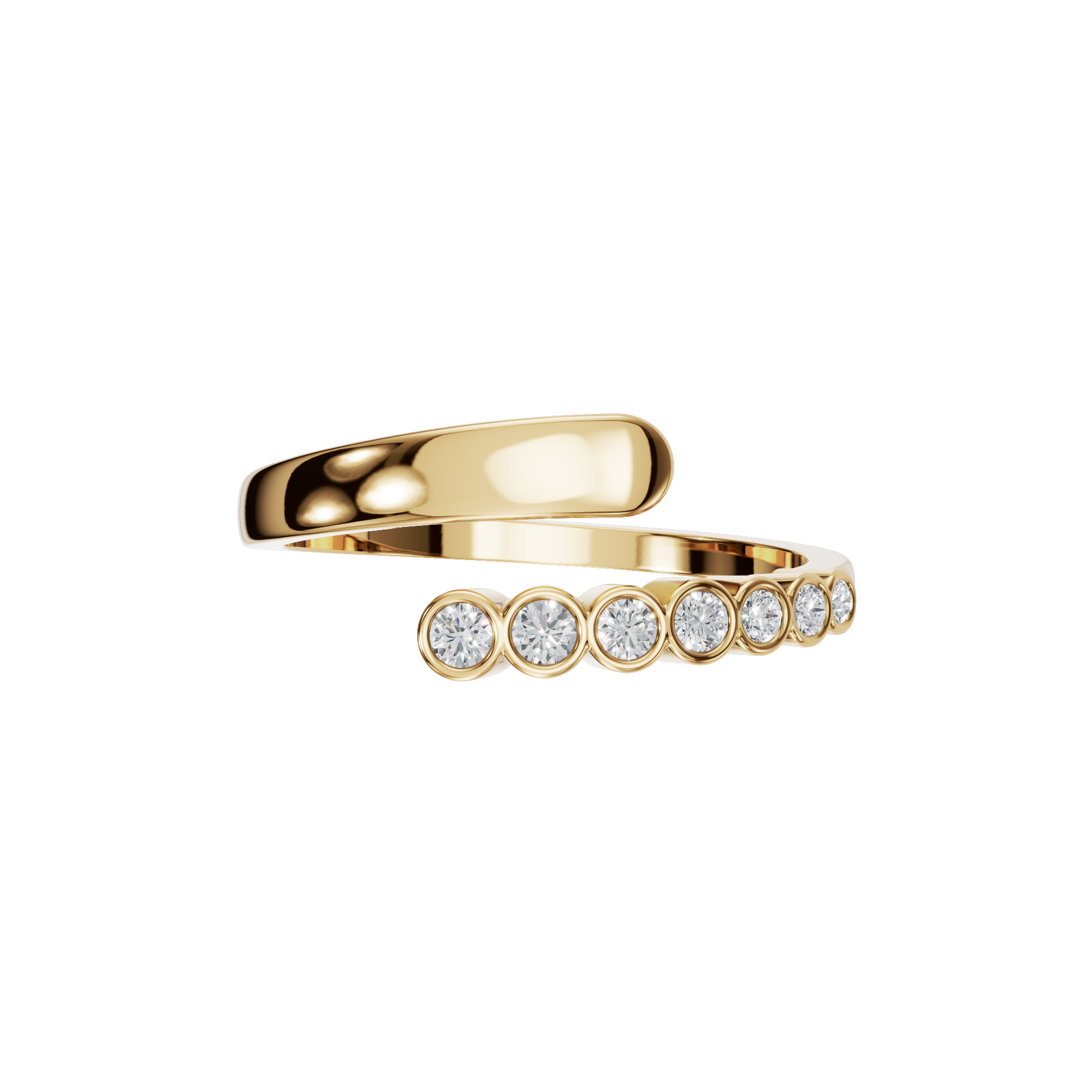 ROUND BEZEL WEDDING BAND