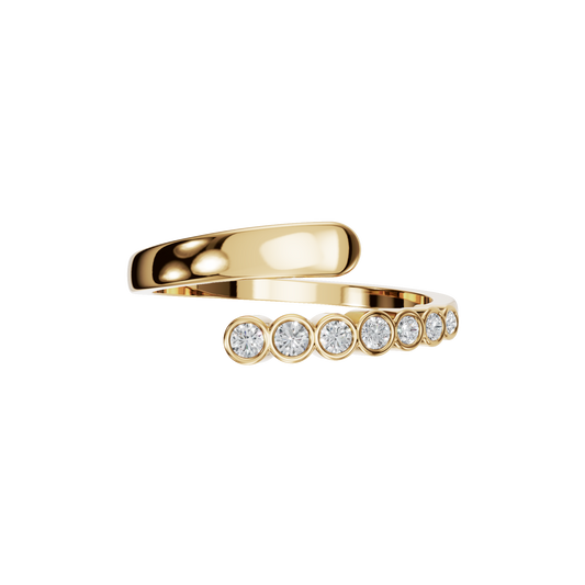 ROUND BEZEL WEDDING BAND - M&D Signature Jewels
