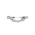 ROUND WAVE BEZEL WEDDING BAND