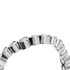 ROUND WAVE BEZEL WEDDING BAND