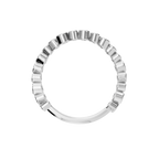 ROUND WAVE BEZEL WEDDING BAND
