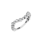 ROUND WAVE BEZEL WEDDING BAND
