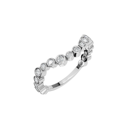 ROUND WAVE BEZEL WEDDING BAND - M&D Signature Jewels