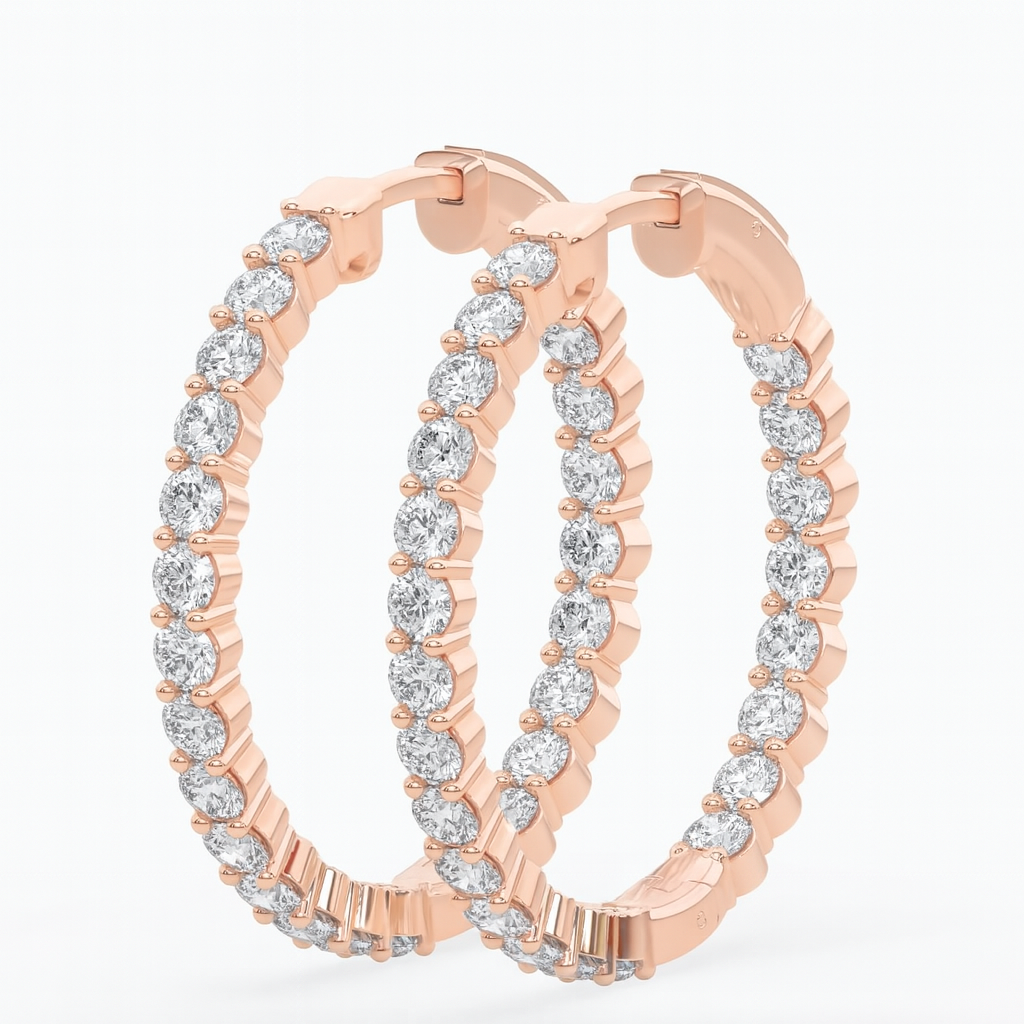 ROUND IN-OUT HOOPS EARRINGS