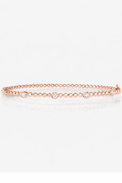 DIAMOND BEAD BANGLE - M&D Signature Jewels