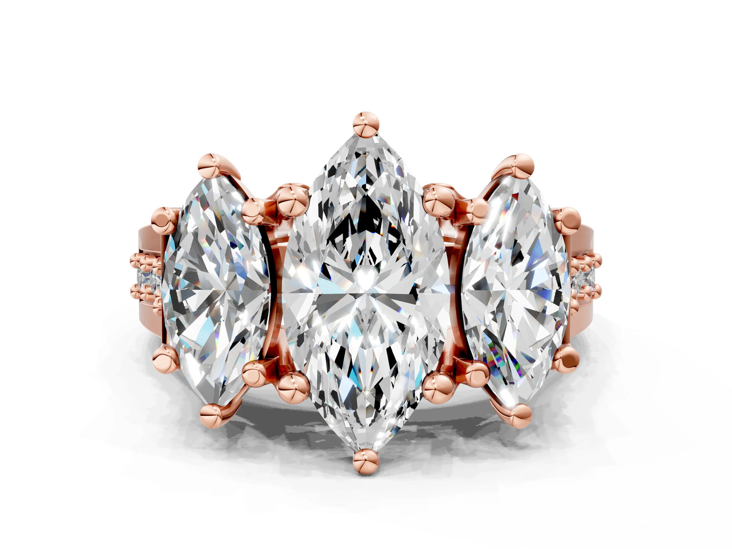 MARQUISE 3 STONE RING - M&D Signature Jewels