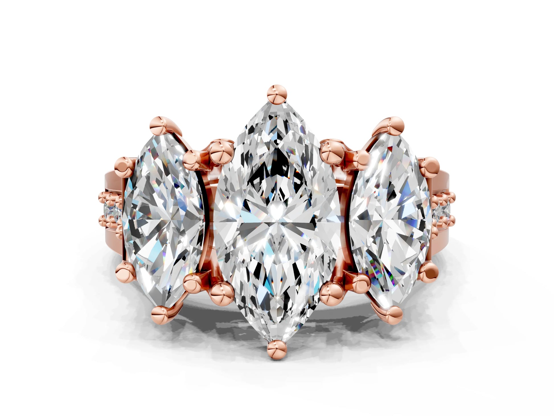 MARQUISE 3 STONE RING - M&D Signature Jewels