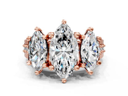 MARQUISE 3 STONE RING - M&D Signature Jewels