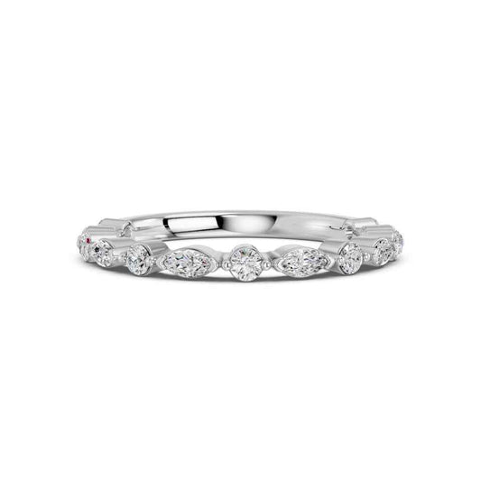 MARQUISE ROUND WEDDING BAND