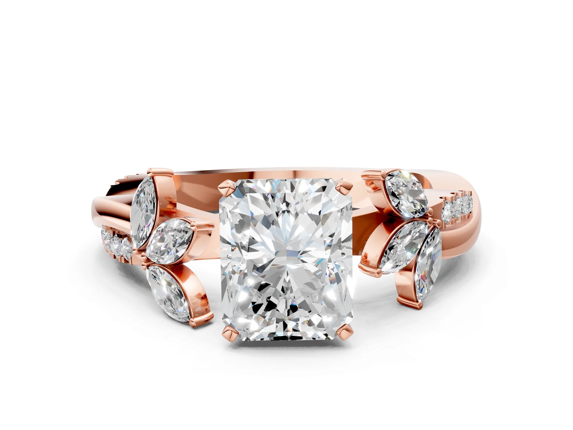 RADIANT FLORAL NATURE INSPIRED CHANNEL RING - M&D Signature Jewels
