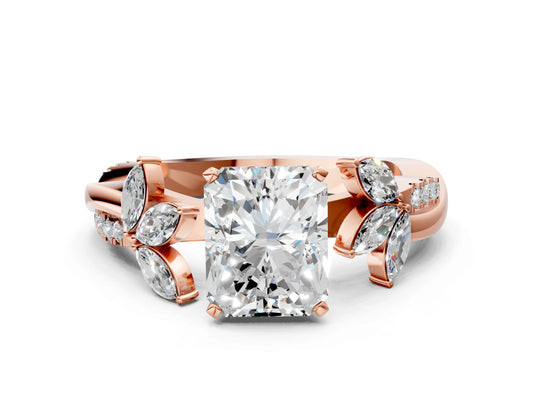 RADIANT FLORAL NATURE INSPIRED CHANNEL RING - M&D Signature Jewels