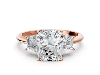RADIANT TRAPAZOID 3 STONE RING - M&D Signature Jewels