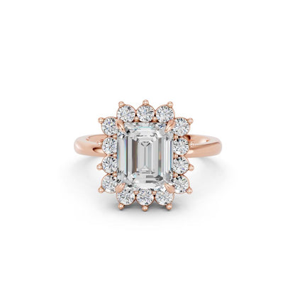 EMERALD HALO RING