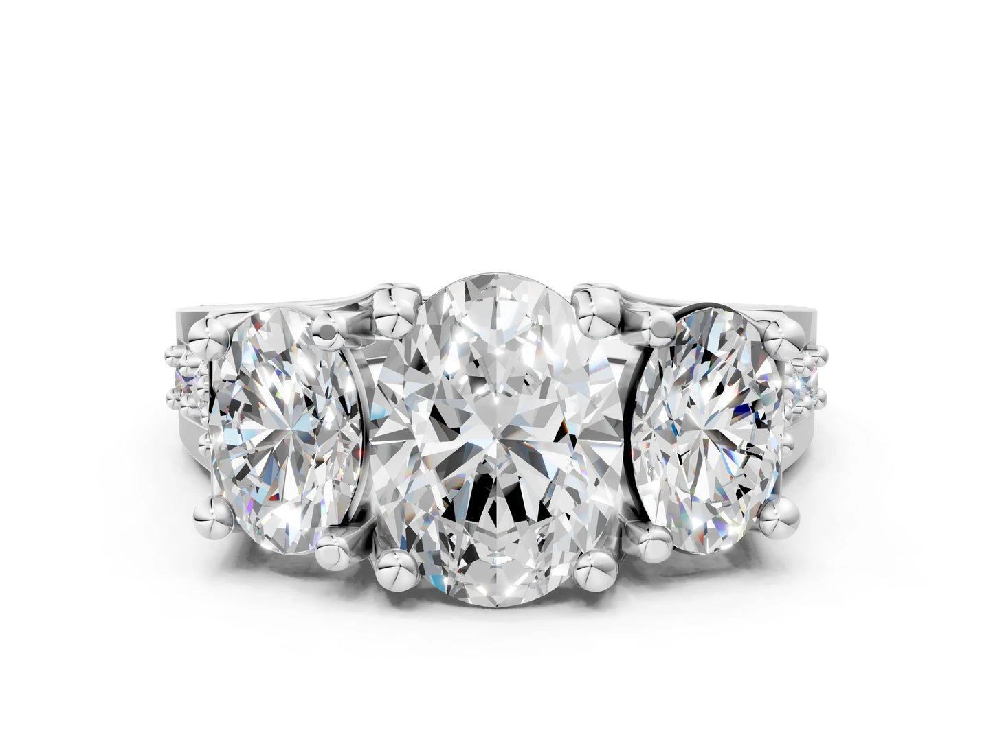 OVAL 3 STONE RING - M&D Signature Jewels