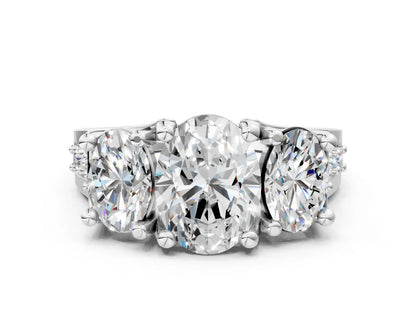 OVAL 3 STONE RING - M&D Signature Jewels