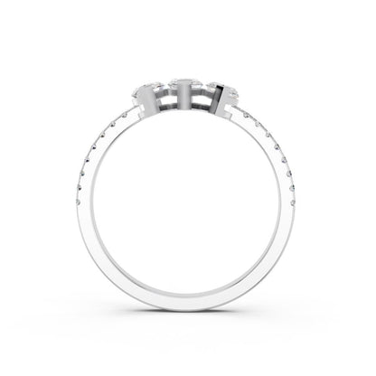 3 STONE MARQUISE PAVE BAND