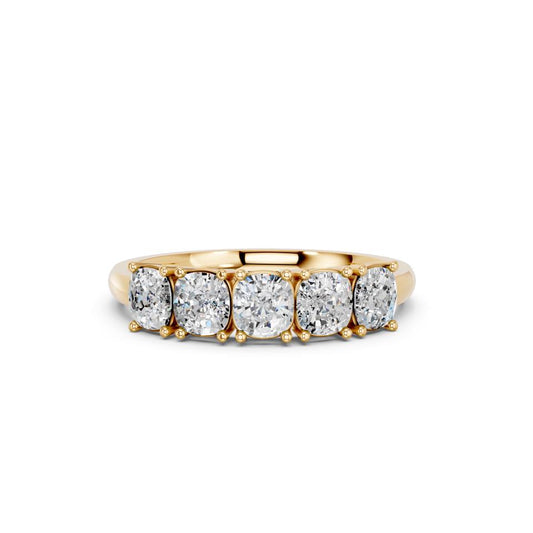 5 STONE CUSHION BAND