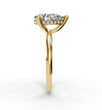 PEAR HIDDEN HALO RING
