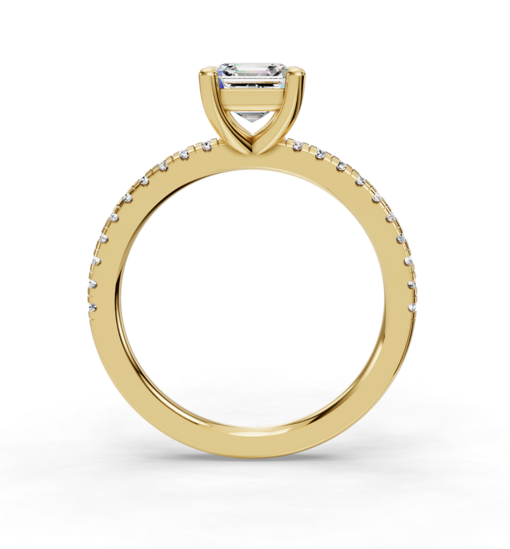 ASSCHER PAVE RING