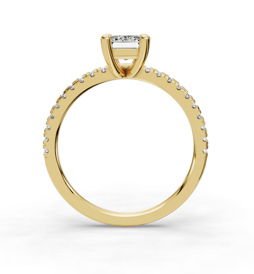 EMERALD PAVE RING