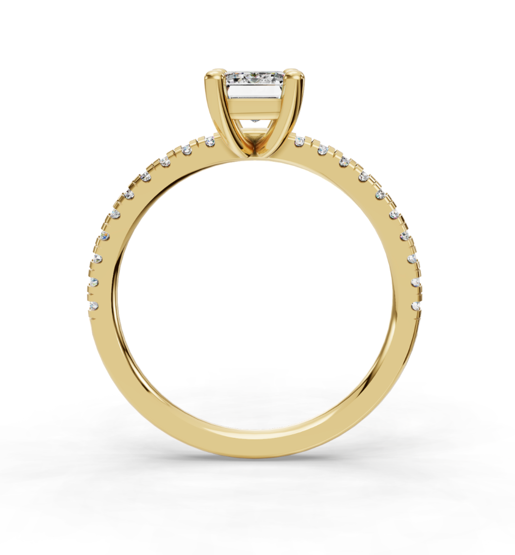 EMERALD PAVE RING