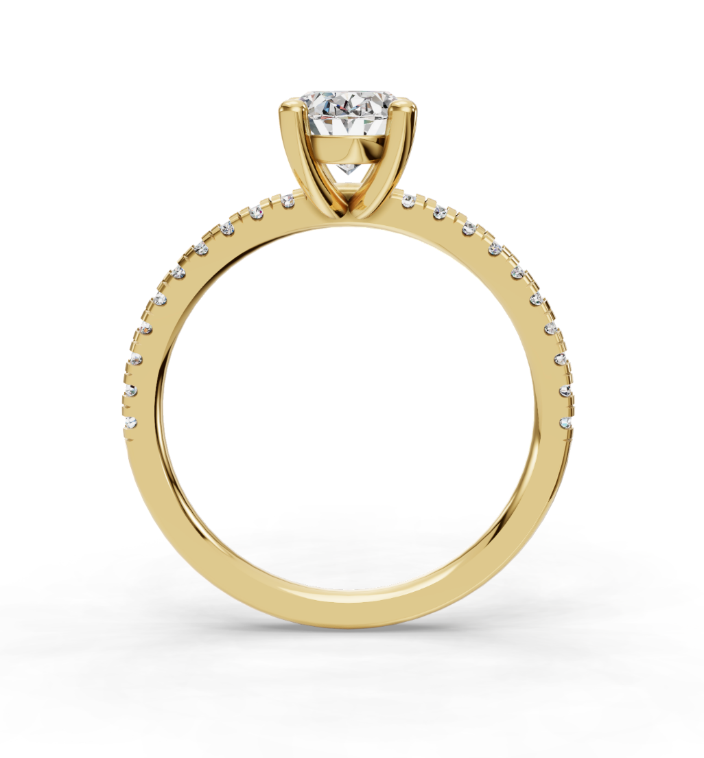 OVAL PAVE RING