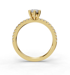 PEAR PAVE RING
